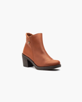 Botines Chelsea de Mujer de Piel con Tacón Ancho – Roble