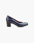 Zapatos de Salón para Mujer de Piel con Plataforma – Azul marino