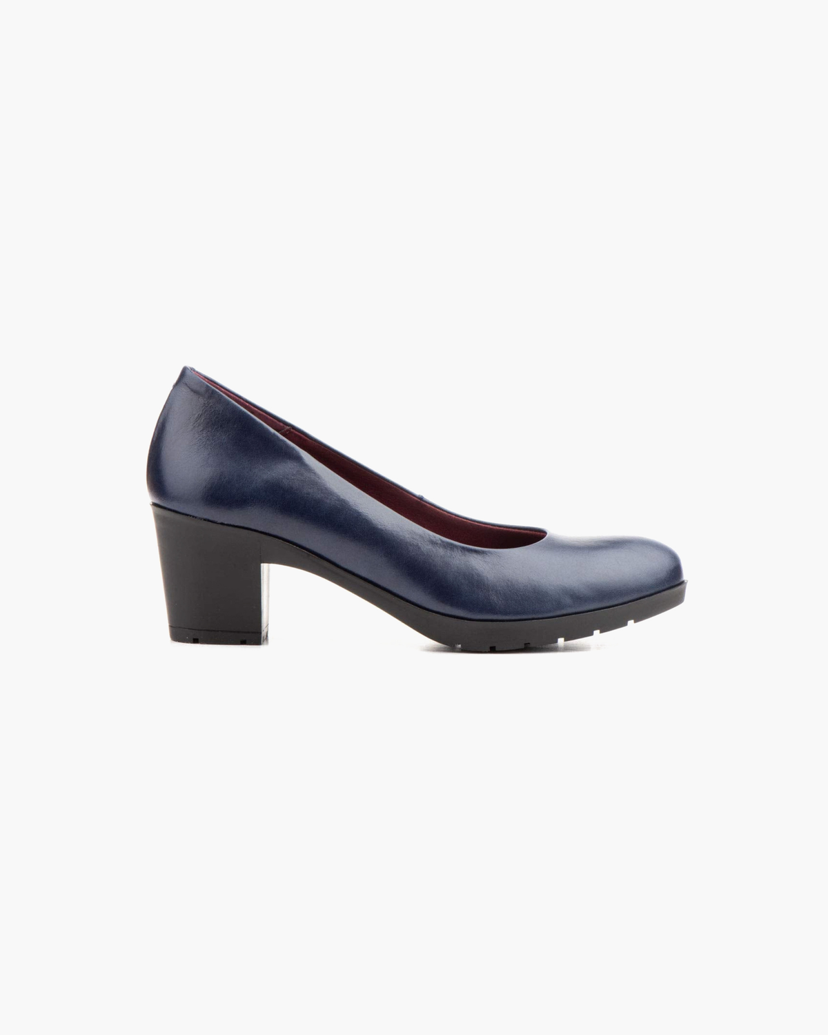 Zapatos de Salón para Mujer de Piel con Plataforma – Azul marino
