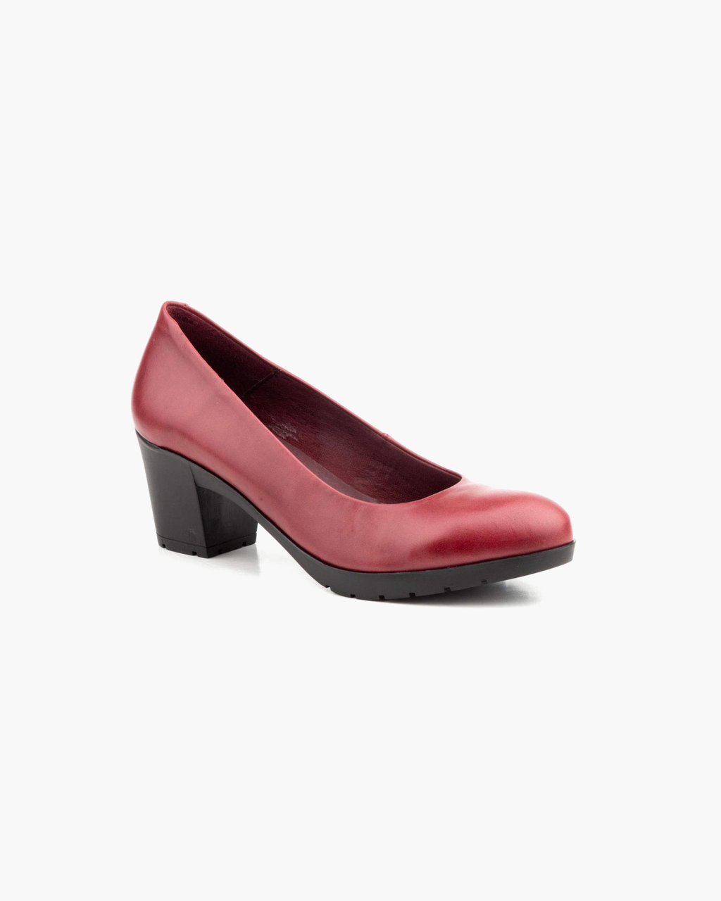 Zapatos de Salón para Mujer de Piel con Plataforma – Burdeos