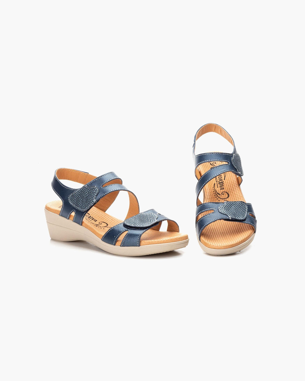 NOESLOMISMO BY DILEMA Sandalias para Mujer | Zapatos Cómodos - Marino