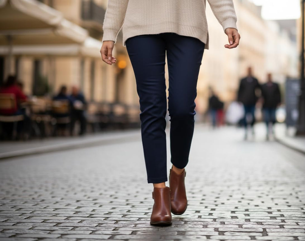 Botines mujer de piel con tacón o plataforma Botín cómodo de invierno y otoño Calzado artesanal de España tipo cuña o camperos en ante y cuero Elegantes e informales - Cuero