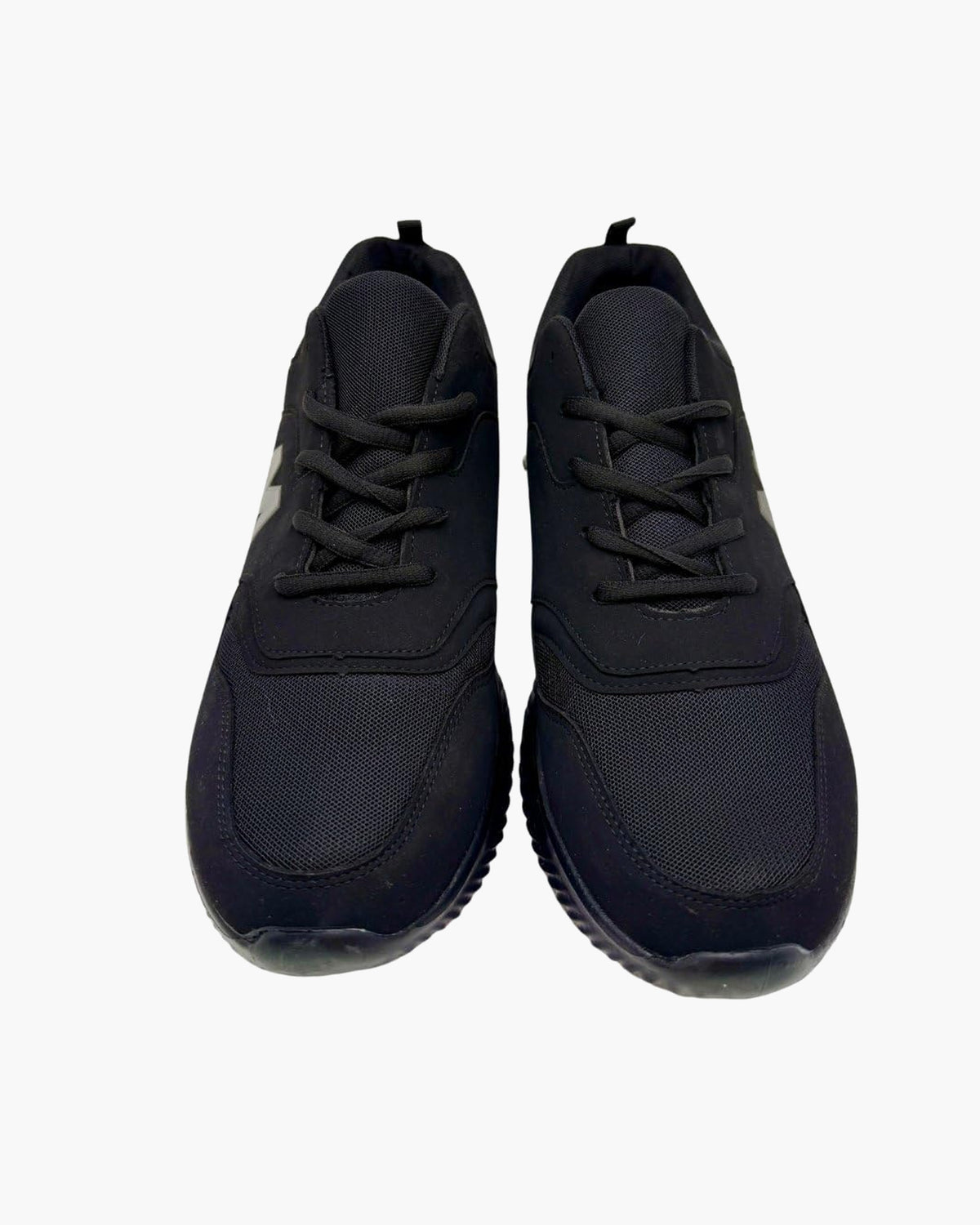 Zapatillas Deportivas Negras para Hombre con Cordones hasta Talla 48 - Negro