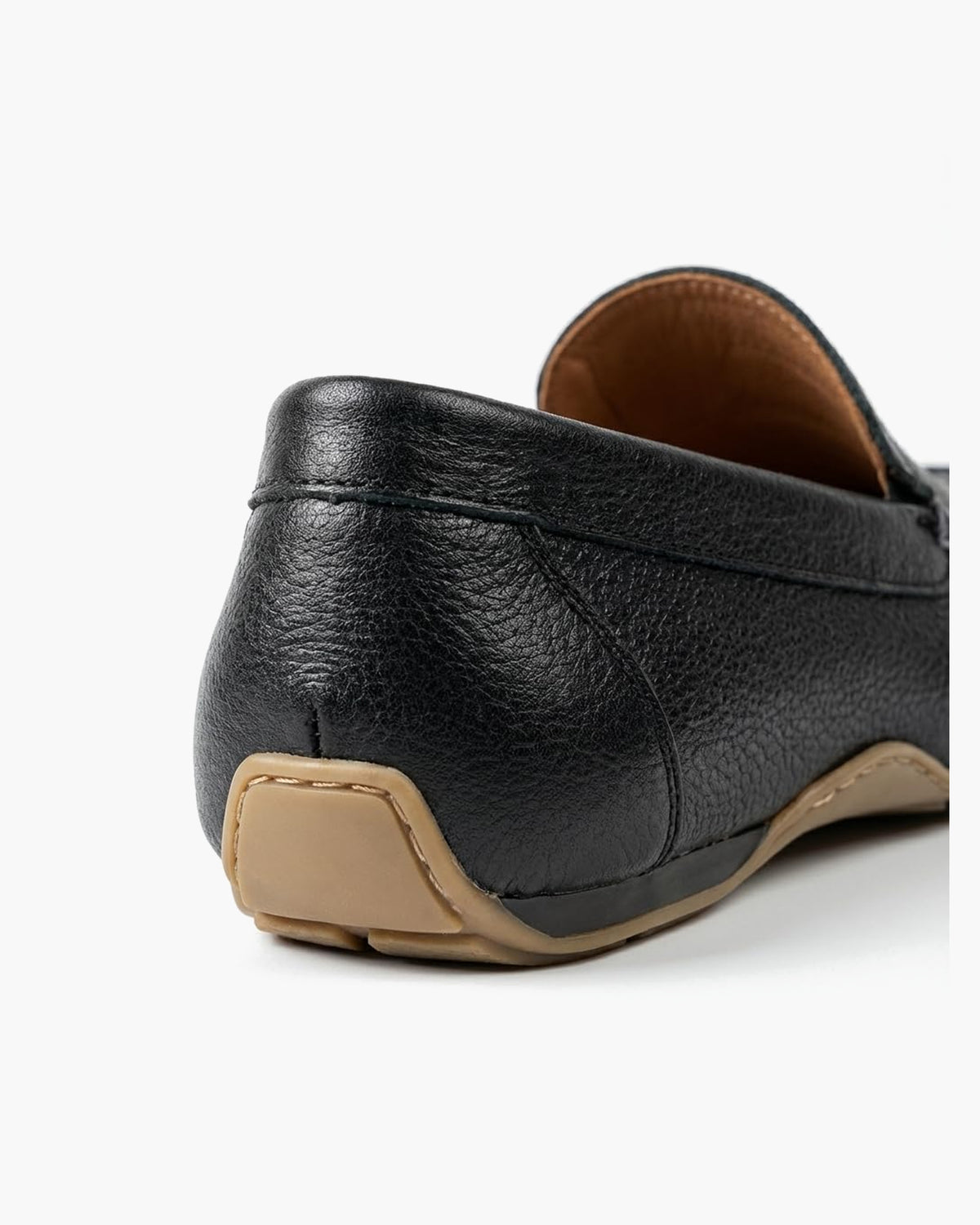 Mocasines de Cuero Azul Marino para Hombre de Verano - Negro