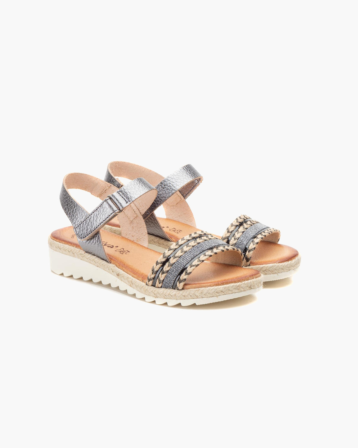 NOESLOMISMO BY DILEMA Sandalias para Mujer | Zapatos Cómodos - Plomo