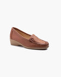 Mocasines para Mujer de Piel cómodos Zapatos clásicos de Vestir y Casual Zapatillas 24 Horas señora Calzado de Verano e Invierno Tipo Penny en Gamuza - Cuero