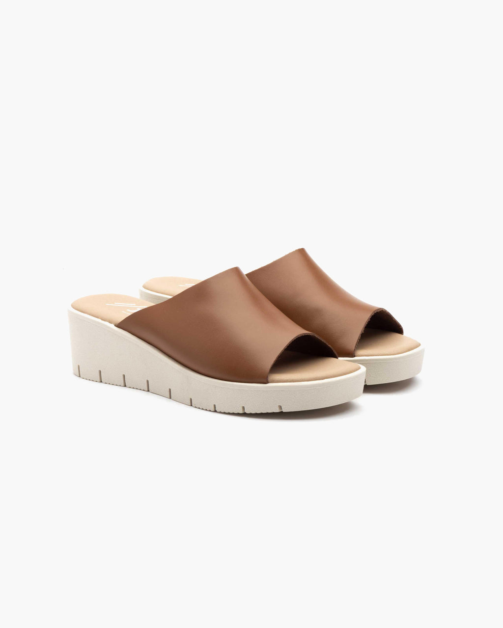 Sandalia Cuña Mujer | Zapatos Verano Cómodos con Plataforma Antideslizante - Cuero