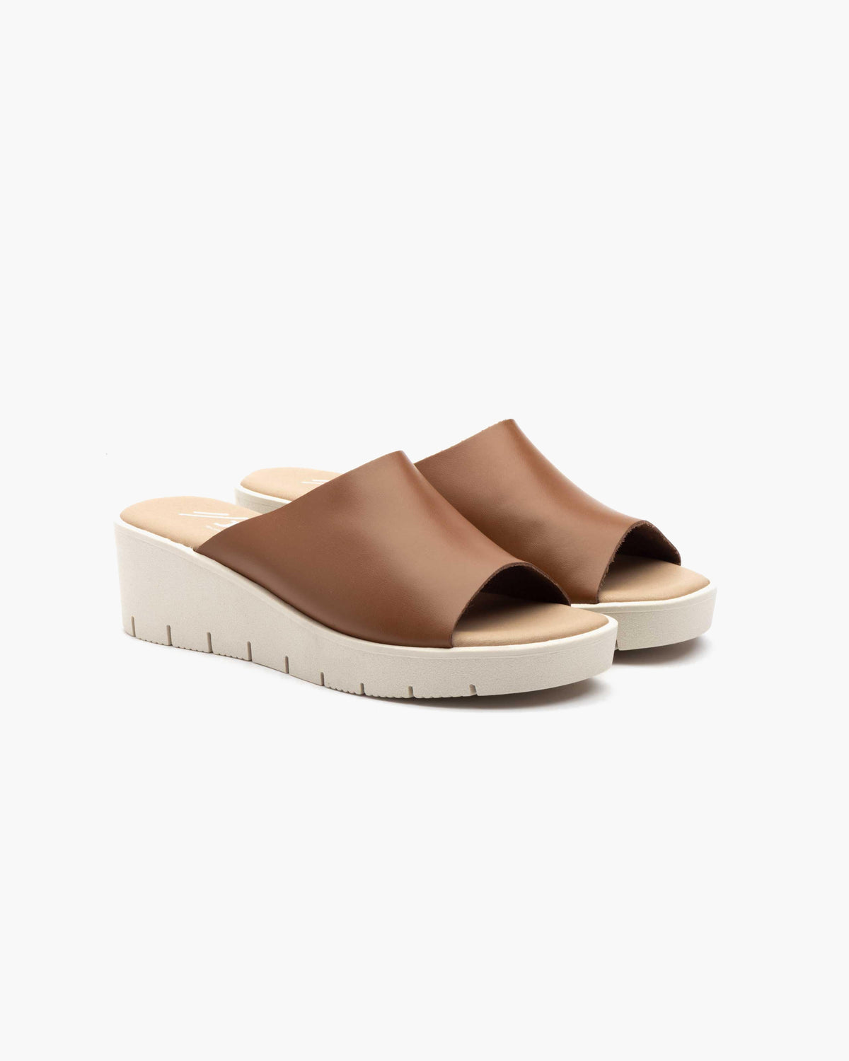 Sandalia Cuña Mujer | Zapatos Verano Cómodos con Plataforma Antideslizante - Cuero