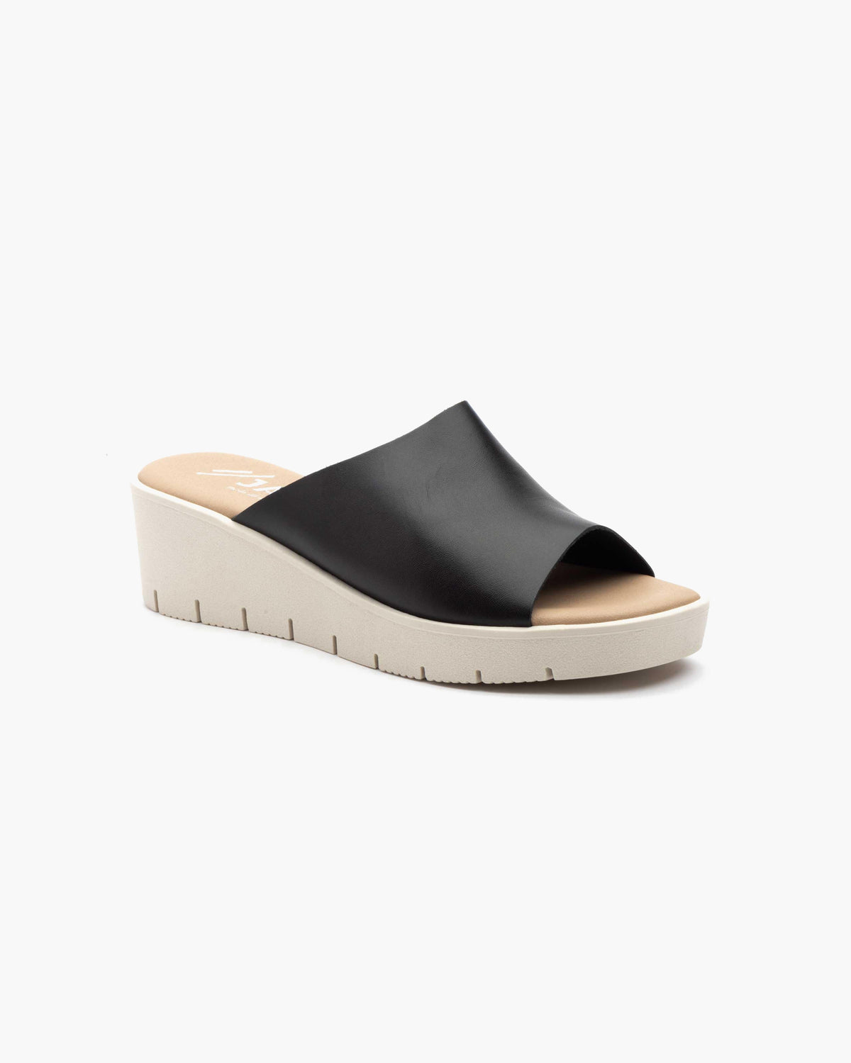 Sandalia Cuña Mujer | Zapatos Verano Cómodos con Plataforma Antideslizante - Negro