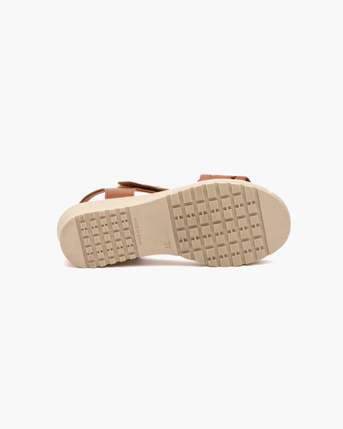 Sandalias de Cuña para Mujer de Piel Auténtica con Cierre de Velcro Verano - Cuero