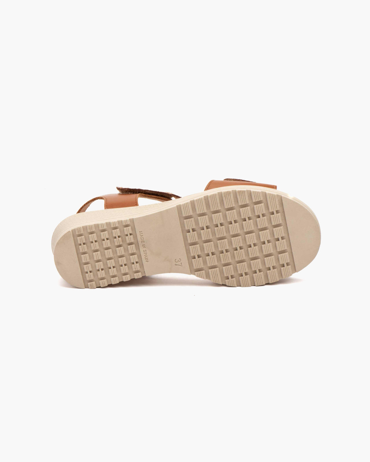 Sandalias de Cuña para Mujer de Piel Auténtica con Cierre de Velcro Verano - Cuero
