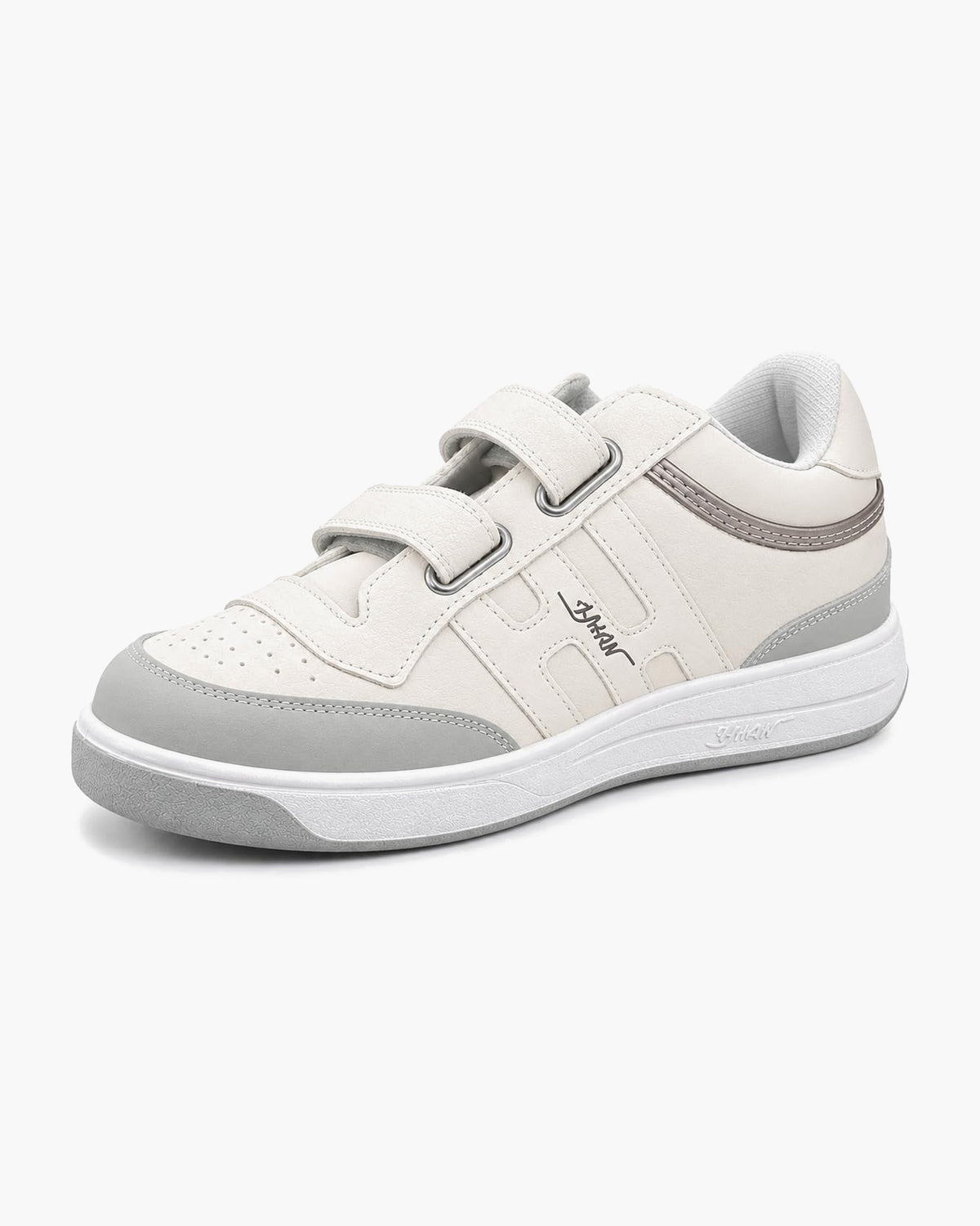 Zapatillas Hombre de Piel con Cierre Autoadherente - Blanco