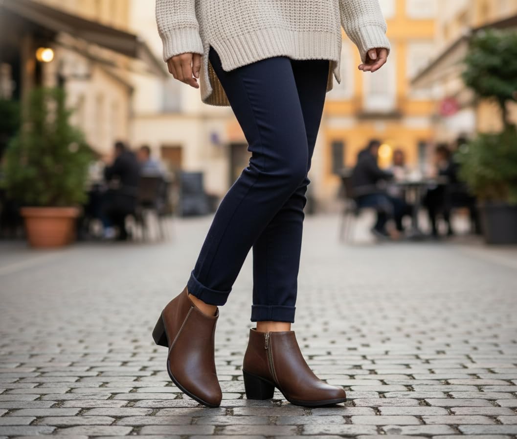 NOESLOMISMO BY DILEMA Botines para Mujer - Botin Hecho a Mano en España - Marrón