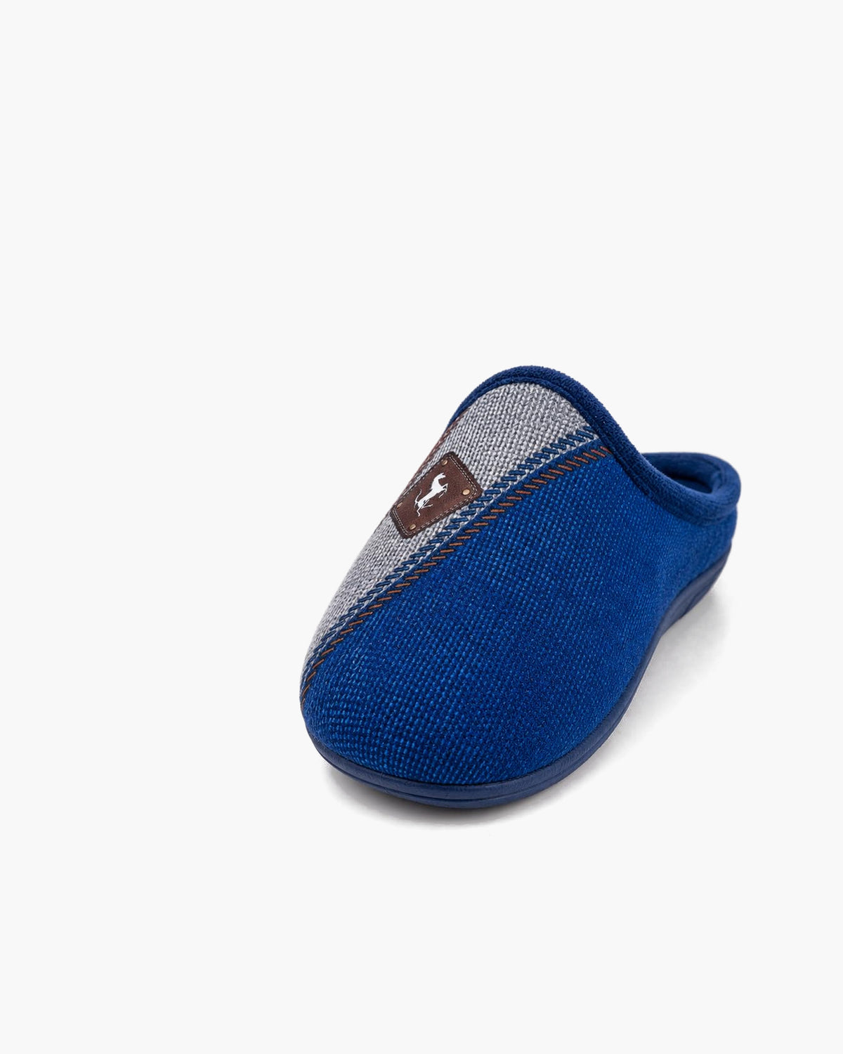 Zapatillas de Casa Hombre Cerradas de Felpa para Invierno, Azul - Azul