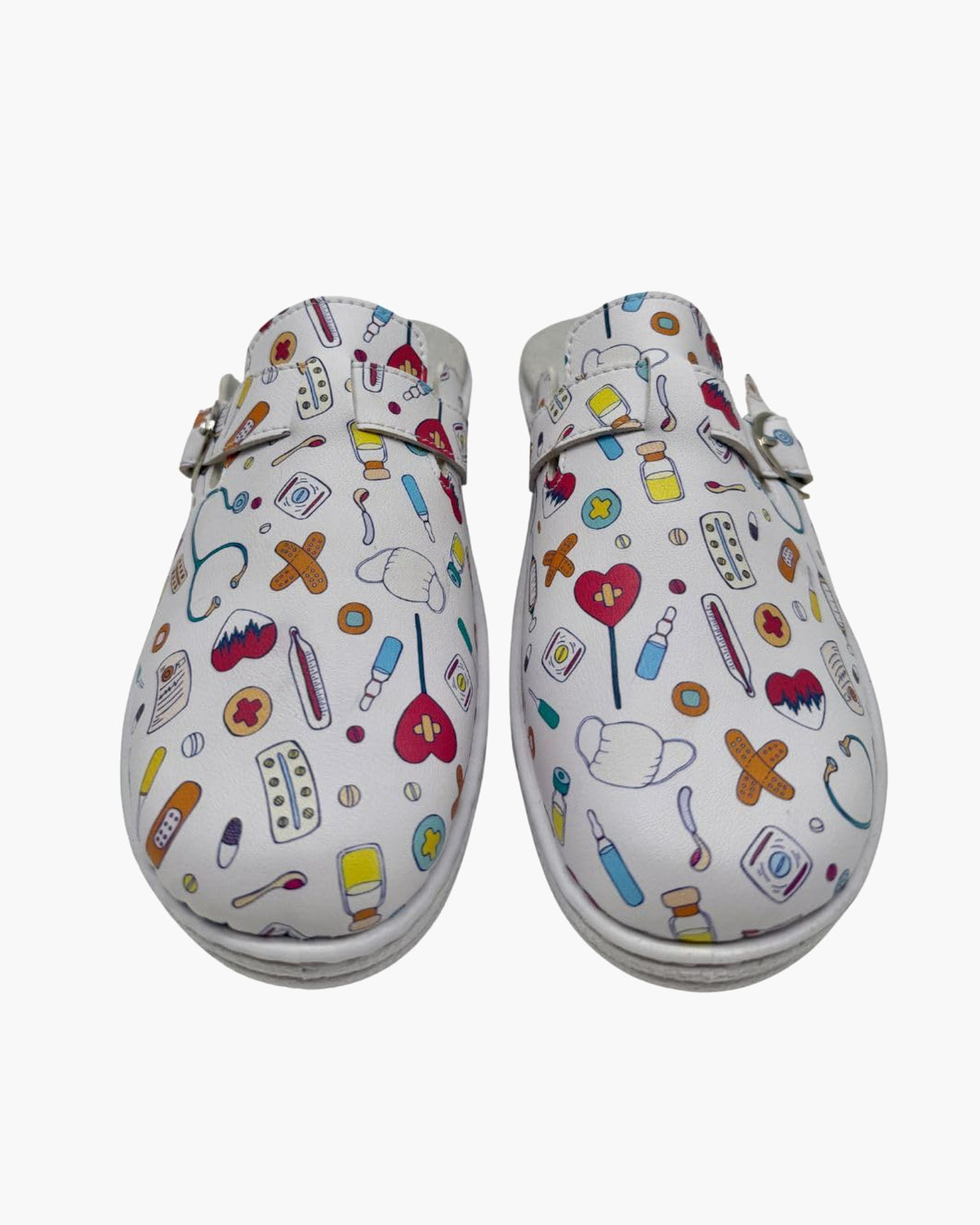 Zuecos Sanitarios para Mujer - Zapatos Hechos a Mano en España - Blanco