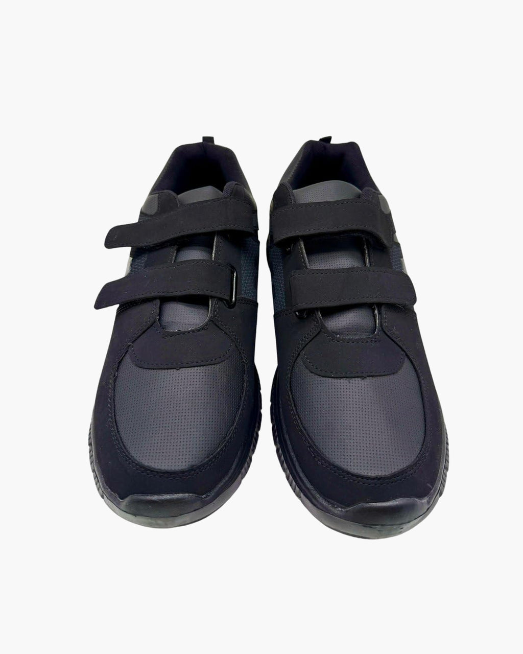 Zapatillas Deportivas Negras Hombre | Cierre Autoadhesivo hasta Talla 48 - Negro