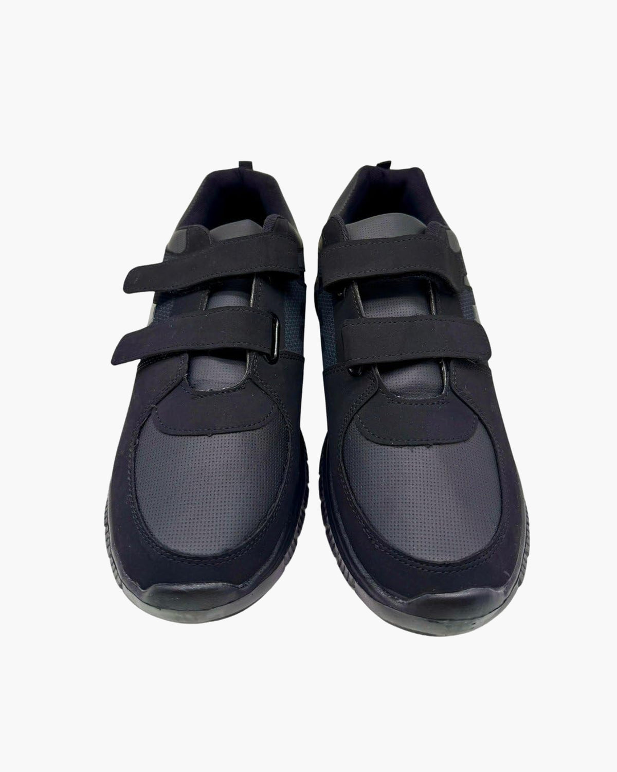 Zapatillas Deportivas Negras Hombre | Cierre Autoadhesivo hasta Talla 48 - Negro
