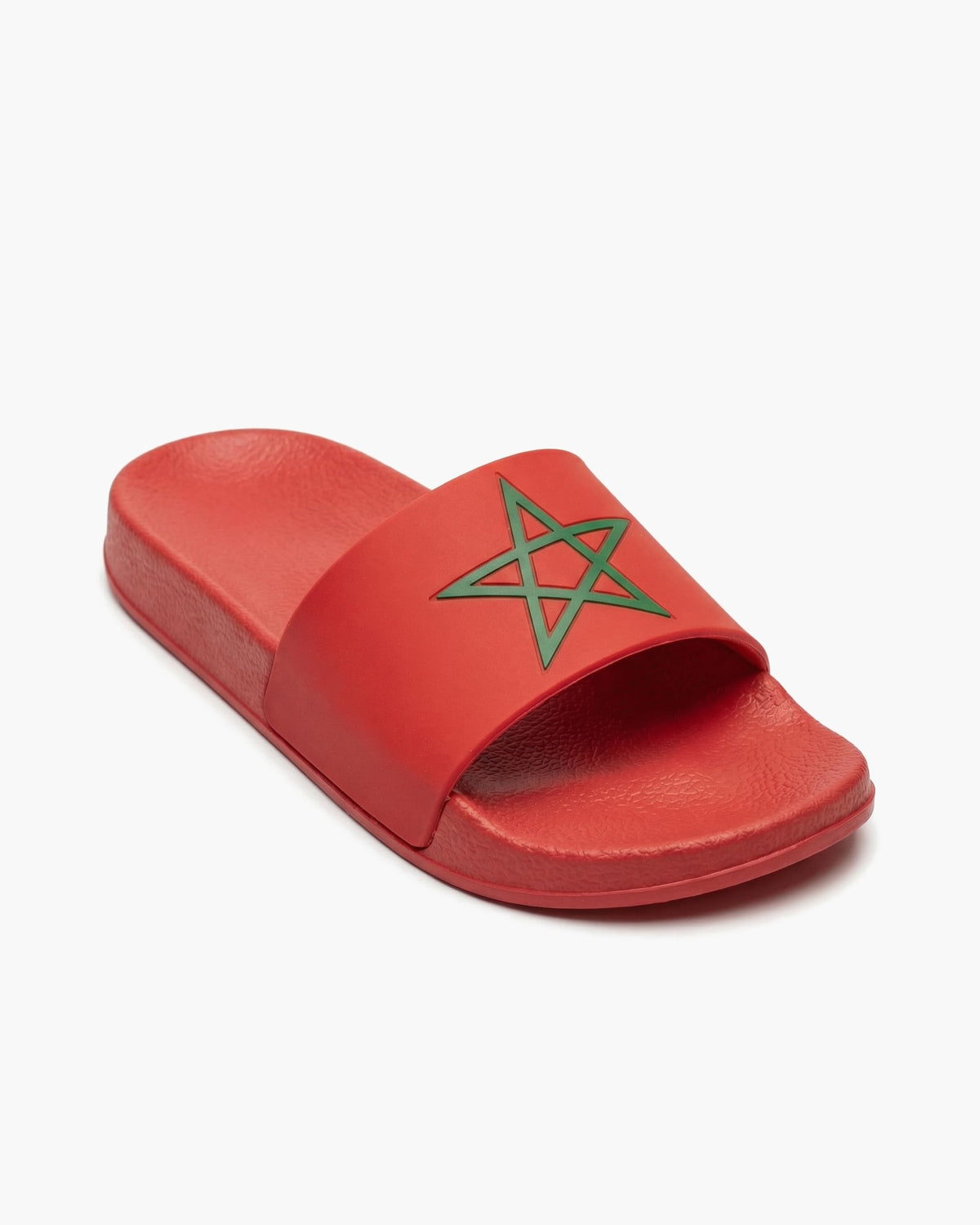 Chanclas Bandera Marruecos marroquí unisex con estrella verde, pala abierta de goma EVA, ligeras cómodas antideslizantes, suela acolchada impermeable para piscina playa ducha baño - Marruecos