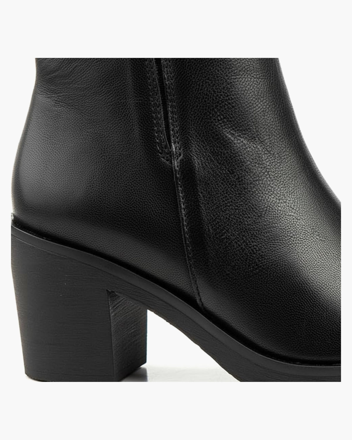 Botines mujer de piel con tacón o plataforma Botín cómodo de invierno y otoño Calzado artesanal de España tipo cuña o camperos en ante y cuero Elegantes e informales - Negro