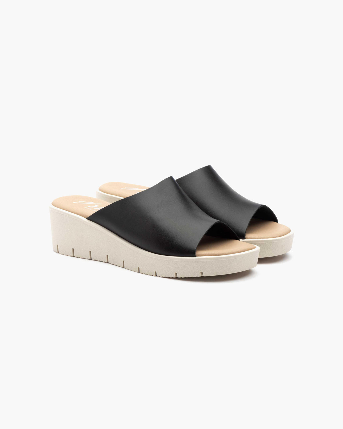Sandalia Cuña Mujer | Zapatos Verano Cómodos con Plataforma Antideslizante - Negro