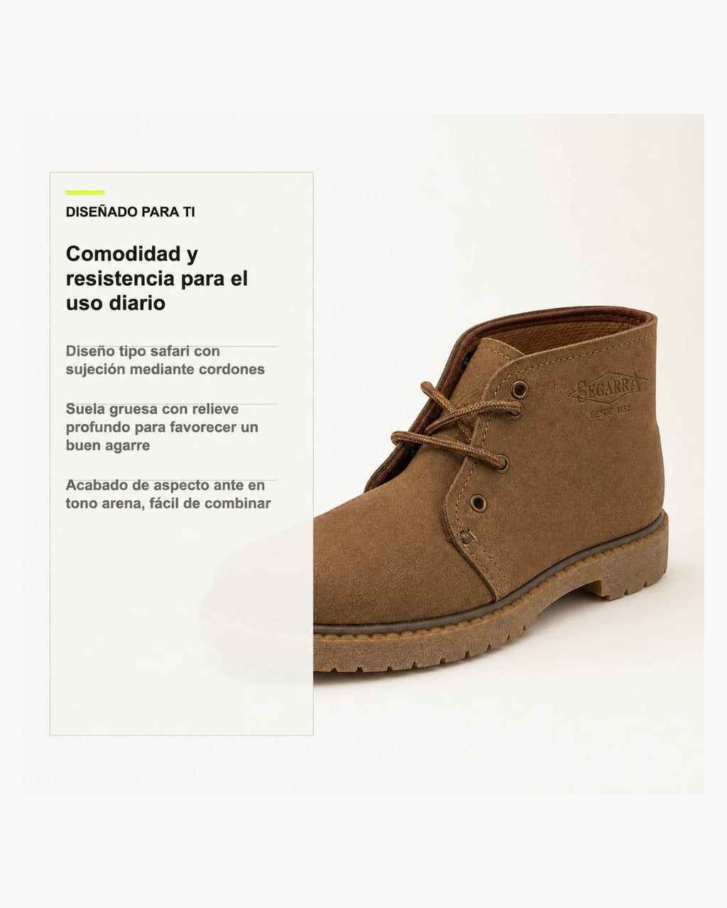 Segarra Botines Mujer de Piel Casual con Cordones, Marrón - Marrón