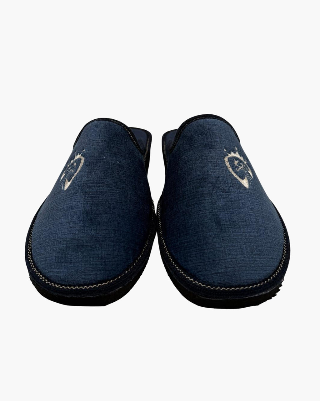 Zapatillas de casa azul marino para hombre con suela de goma - Marino