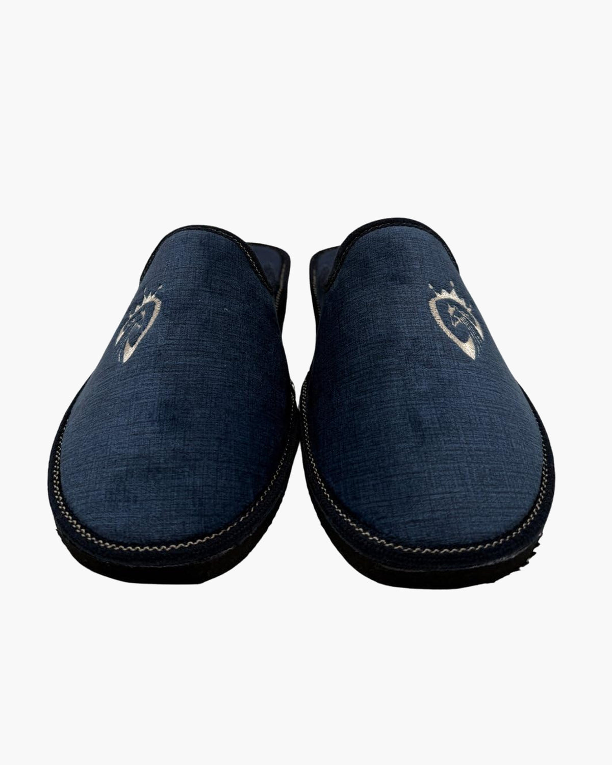 Zapatillas de casa azul marino para hombre con suela de goma - Marino