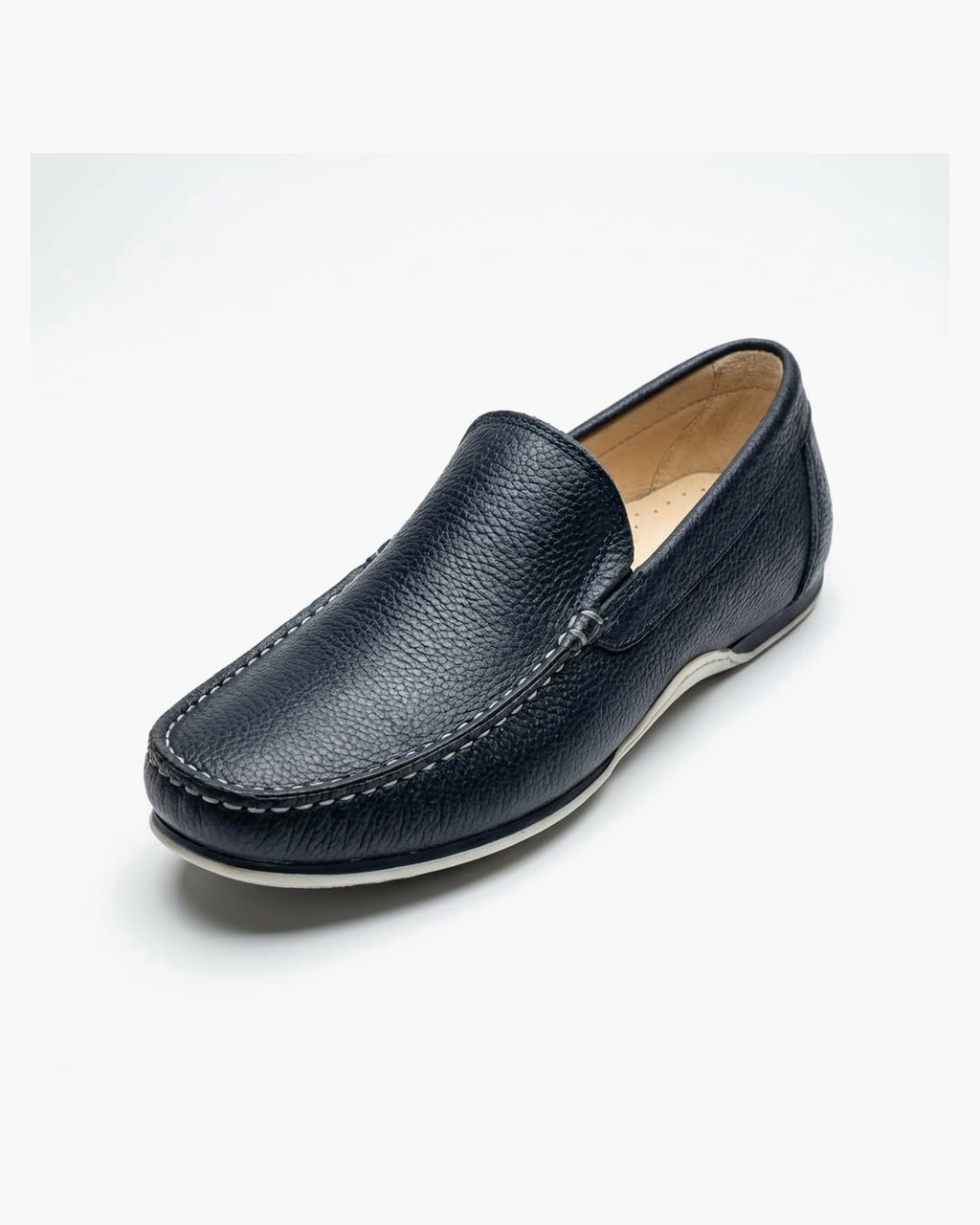 Mocasines de Cuero Azul Marino para Hombre de Verano - Azul Marino