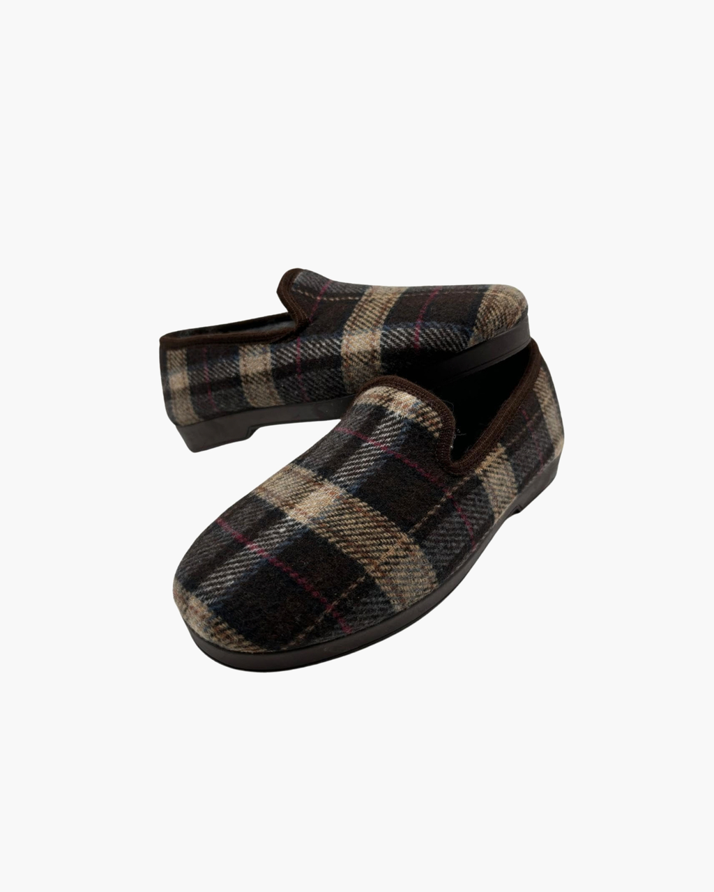 Zapatillas de Casa para Hombre de Lana y Suela de Goma – Marrón