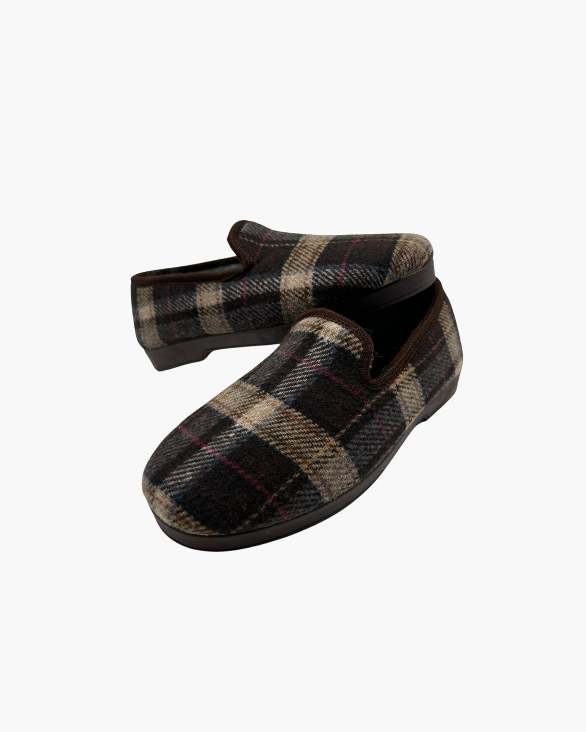 Zapatillas de Casa para Hombre de Lana y Suela de Goma – Marrón