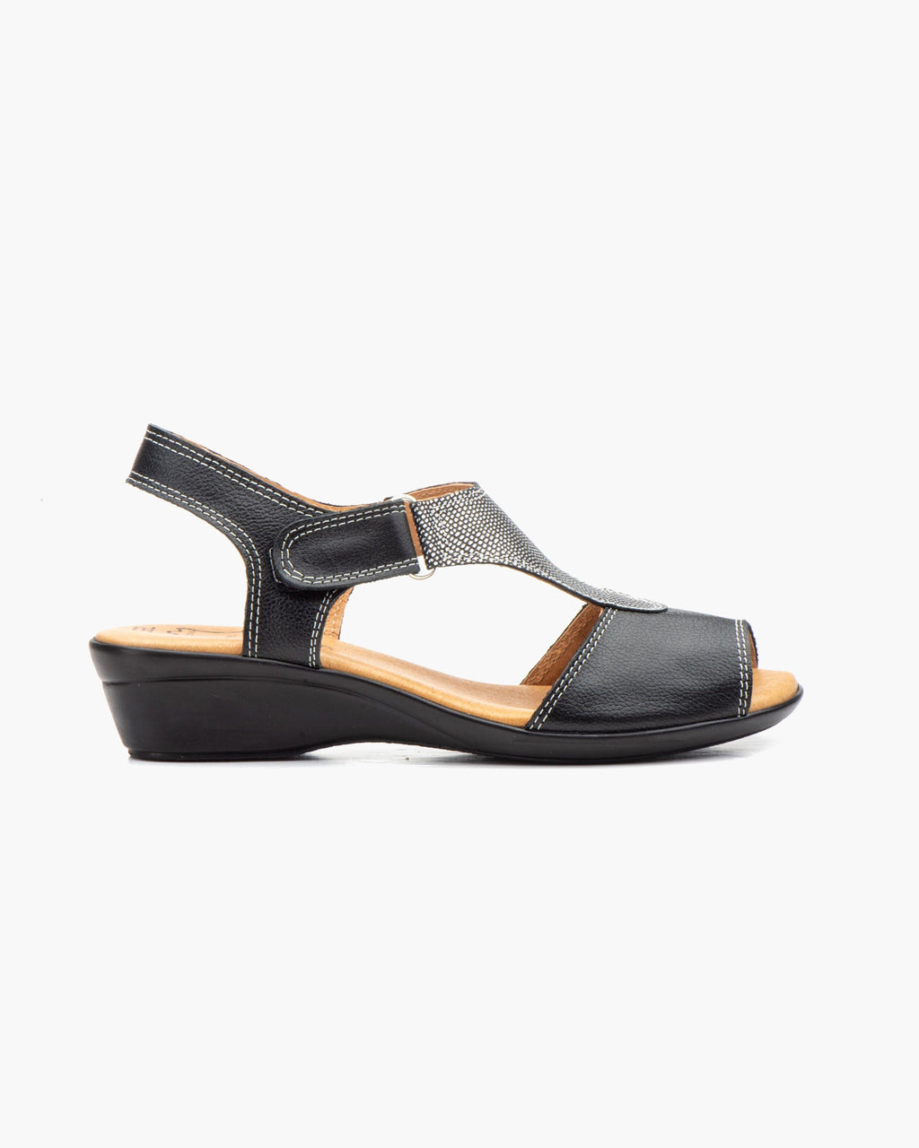 NOESLOMISMO BY DILEMA Sandalias de Mujer con Cuña Cómoda y Suela Antideslizante - Calzado de Diseño Ergonómico para Uso Diario y Caminatas - Reduce la Fatiga en Días Calurosos - Negro