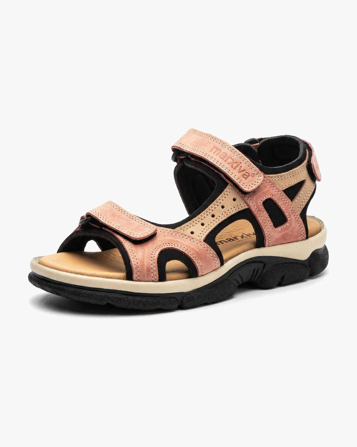 NOESLOMISMO BY DILEMA Sandalias Cangrejeras para Mujer | Cierre de Velcro Ajustable y Suela Antideslizante para Paseos de Verano, Ciudad y Playa | Calzado Ergonómico Fabricado en España - Teja-Taupe