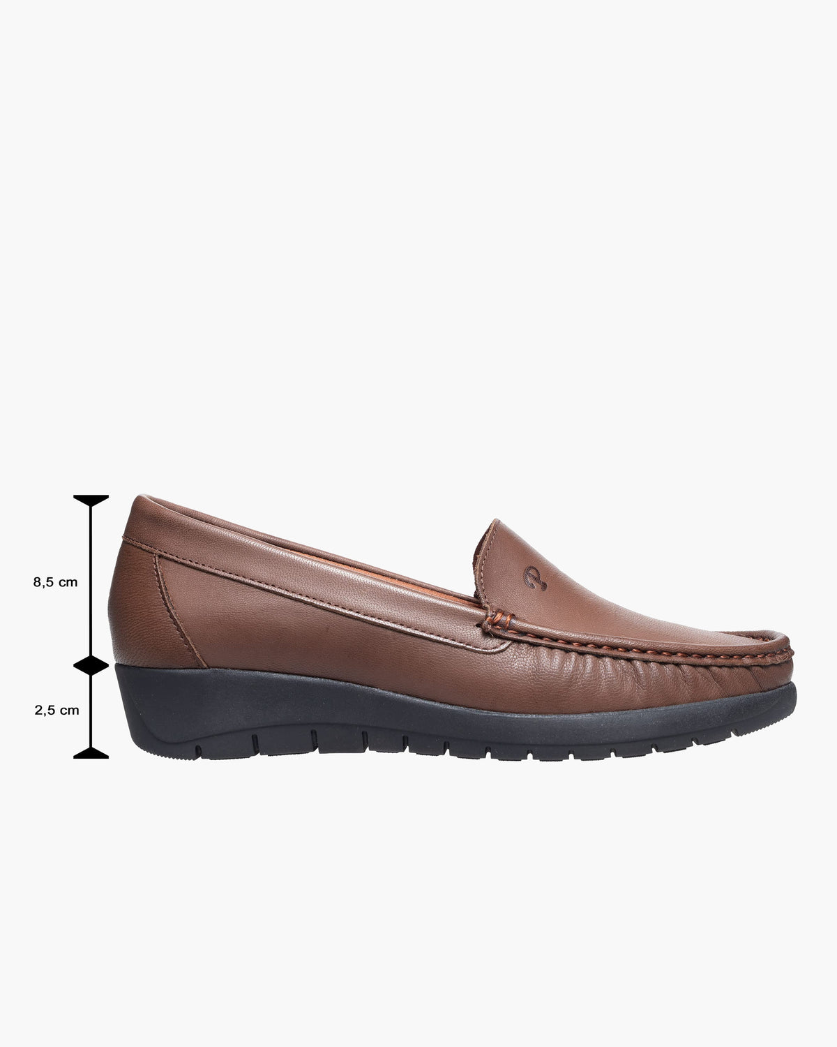 Mocasines para Mujer de Piel cómodos Zapatos clásicos de Vestir y Casual Zapatillas 24 Horas señora Calzado de Verano e Invierno Tipo Penny en Gamuza - Marron