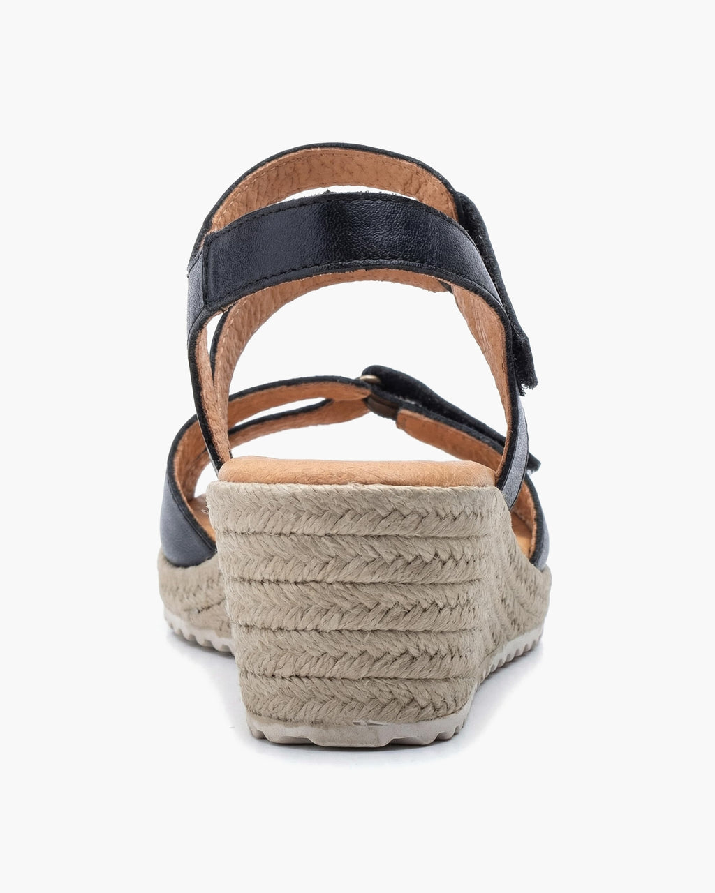 NOESLOMISMO BY DILEMA Sandalias para Mujer de Cuña Cómodas con Cierre de Velcro Ajustable | Zapatos de Verano Ergonómicos para Caminar, Ciudad y Playa | Fabricadas en España - Negro