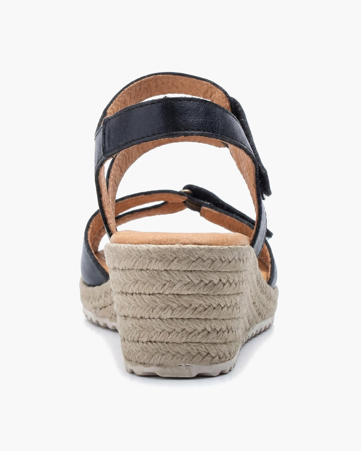 NOESLOMISMO BY DILEMA Sandalias para Mujer de Cuña Cómodas con Cierre de Velcro Ajustable | Zapatos de Verano Ergonómicos para Caminar, Ciudad y Playa | Fabricadas en España - Negro