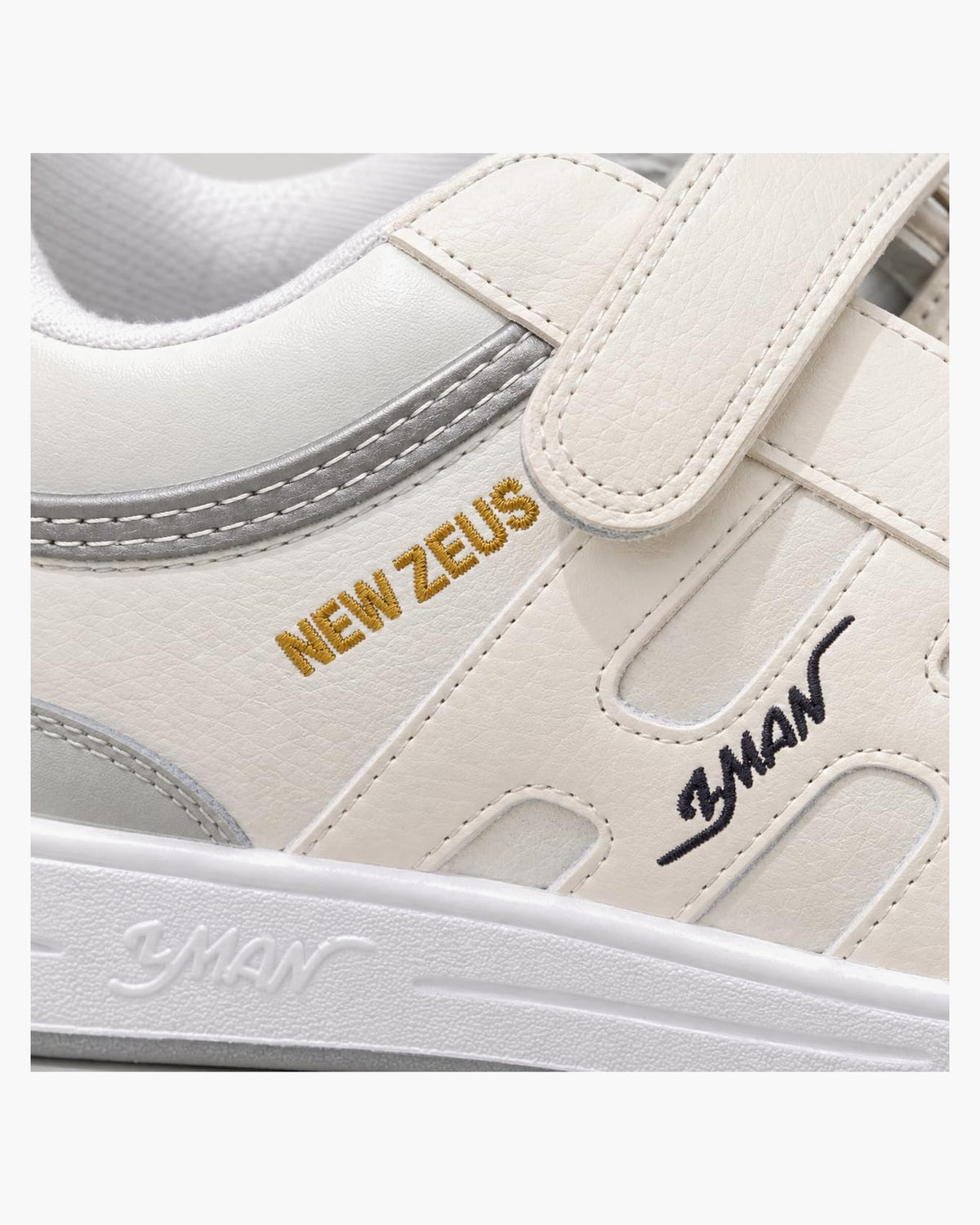 Zapatillas Hombre de Piel con Cierre Autoadherente - Blanco