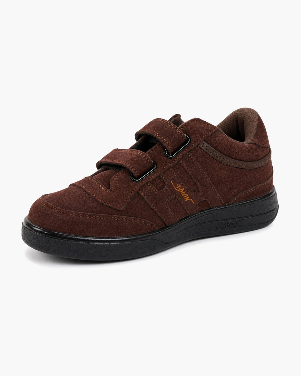 Zapatillas Hombre de Piel con Cierre Autoadherente - Marrón