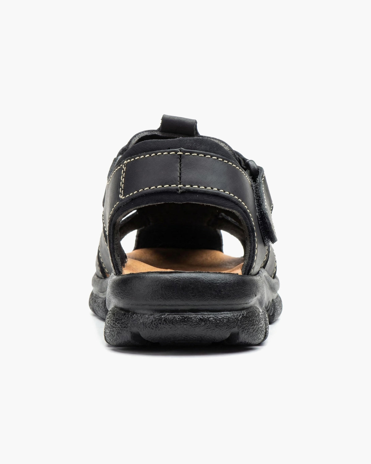 NOESLOMISMO BY DILEMA Sandalias de Piel para Hombre con Cierre de Velcro | Calzado Abierto Antideslizante Estilo Cangrejera para Caminar en Verano | Confort Ergonómico Hecho en España - Negro