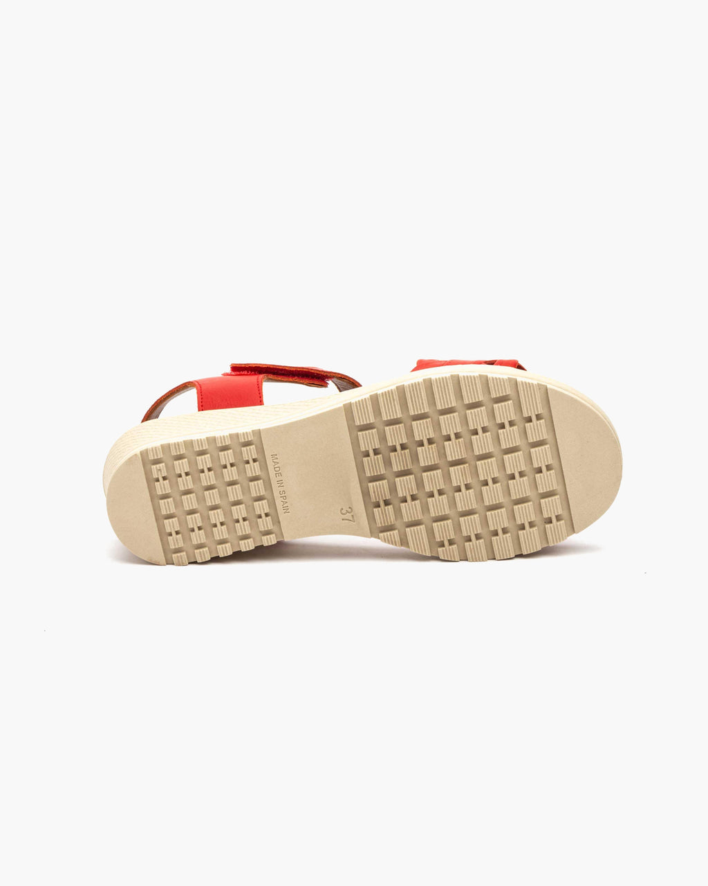 Sandalias de Cuña para Mujer de Piel Auténtica con Cierre de Velcro Verano - Negro