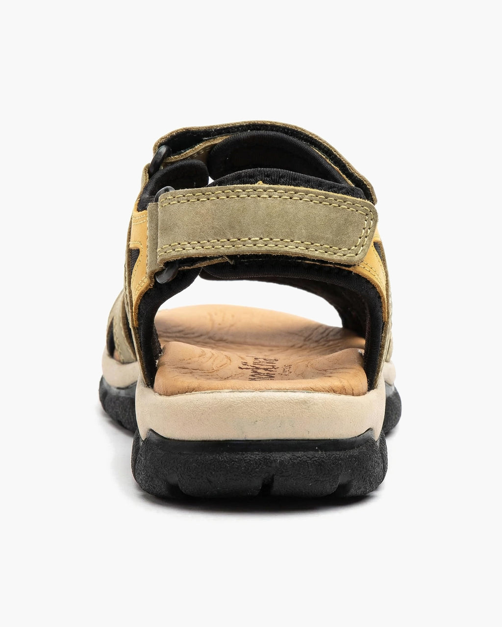 NOESLOMISMO BY DILEMA Sandalias Cangrejeras para Mujer | Cierre de Velcro Ajustable y Suela Antideslizante para Paseos de Verano, Ciudad y Playa | Calzado Ergonómico Fabricado en España - Kaki-Mostaza