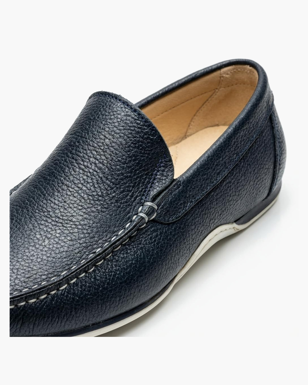 Mocasines de Cuero Azul Marino para Hombre de Verano - Azul Marino