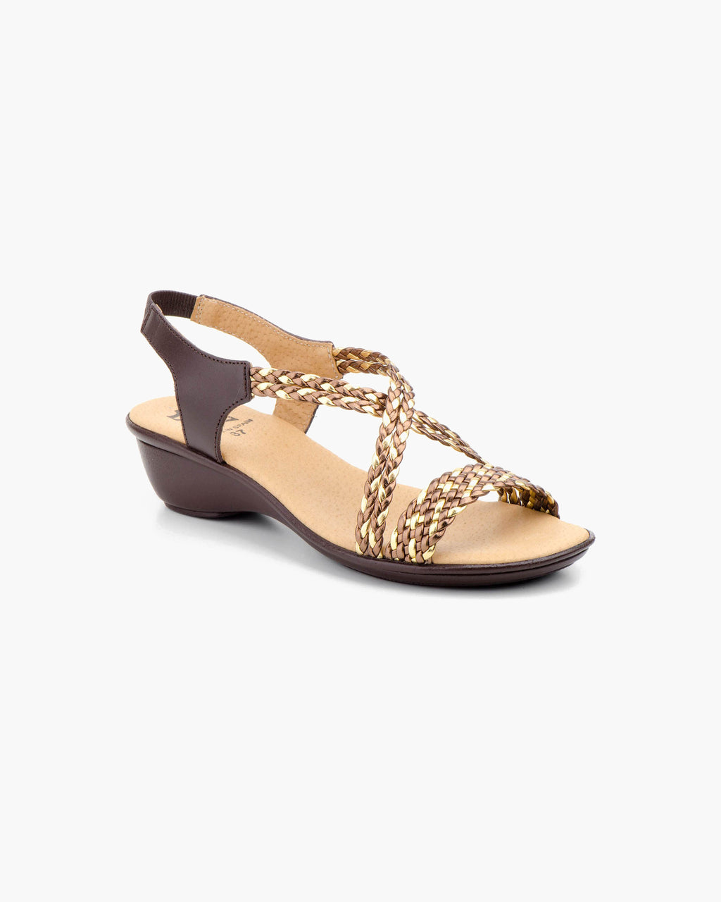NOESLOMISMO BY DILEMA Sandalias de Mujer Trenzadas con Cuña Baja | Fabricación Artesanal Española con Suela Antideslizante | Calzado Ergonómico de Verano para Caminar sin Dolor - Bronce