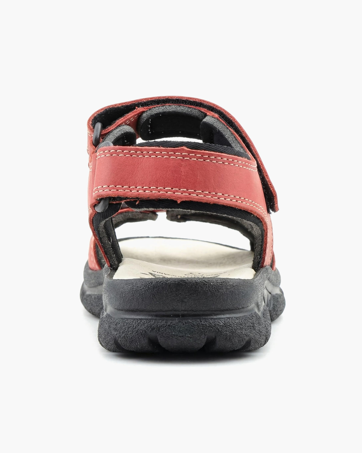 NOESLOMISMO BY DILEMA Sandalias Cómodas para Mujer con Doble Ajuste de Velcro | Estilo Cangrejera Abierta Antideslizante para Paseos de Verano y Uso Diario | Confort Ergonómico y Artesanía Española - Rojo