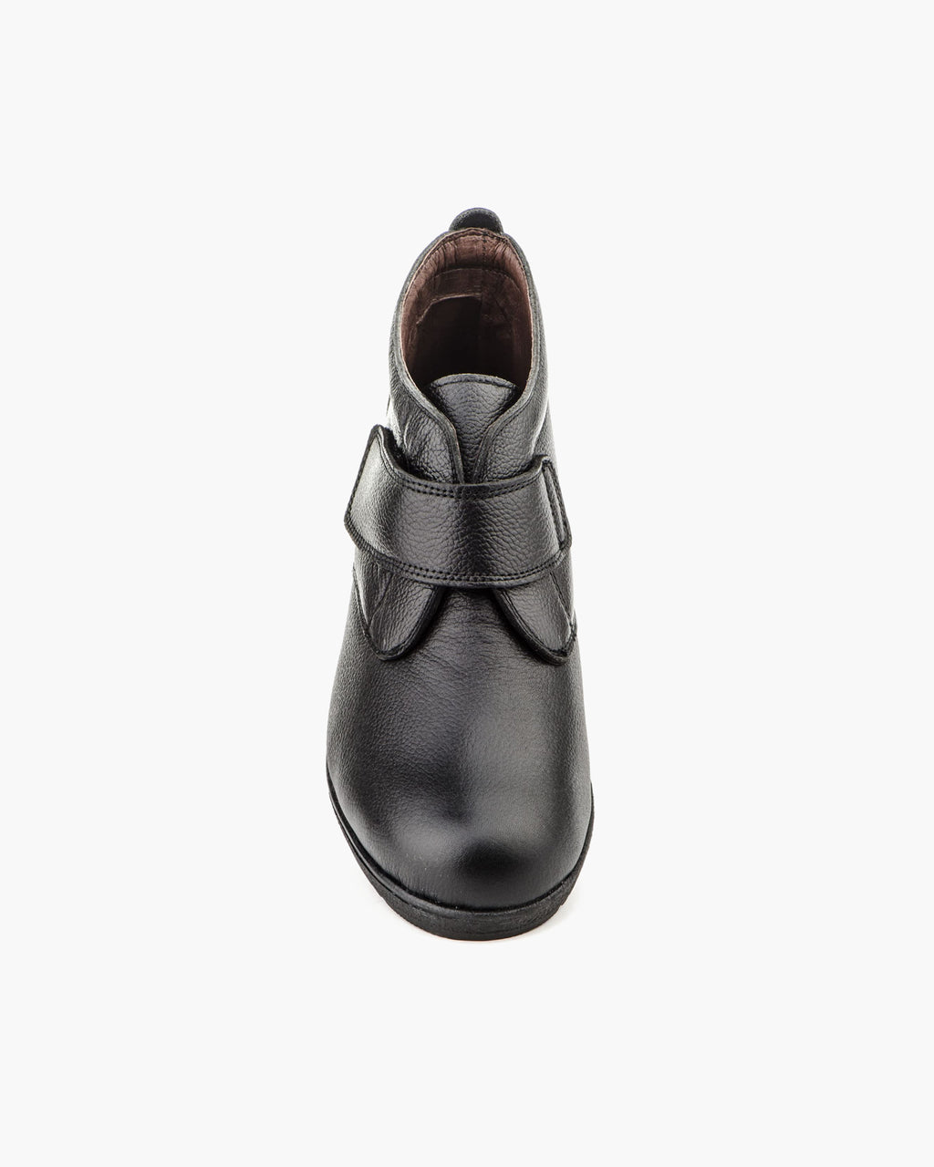 Botines mujer de piel con tacón o plataforma Botín cómodo de invierno y otoño Calzado artesanal de España tipo cuña o camperos en ante y cuero Elegantes e informales - Negro