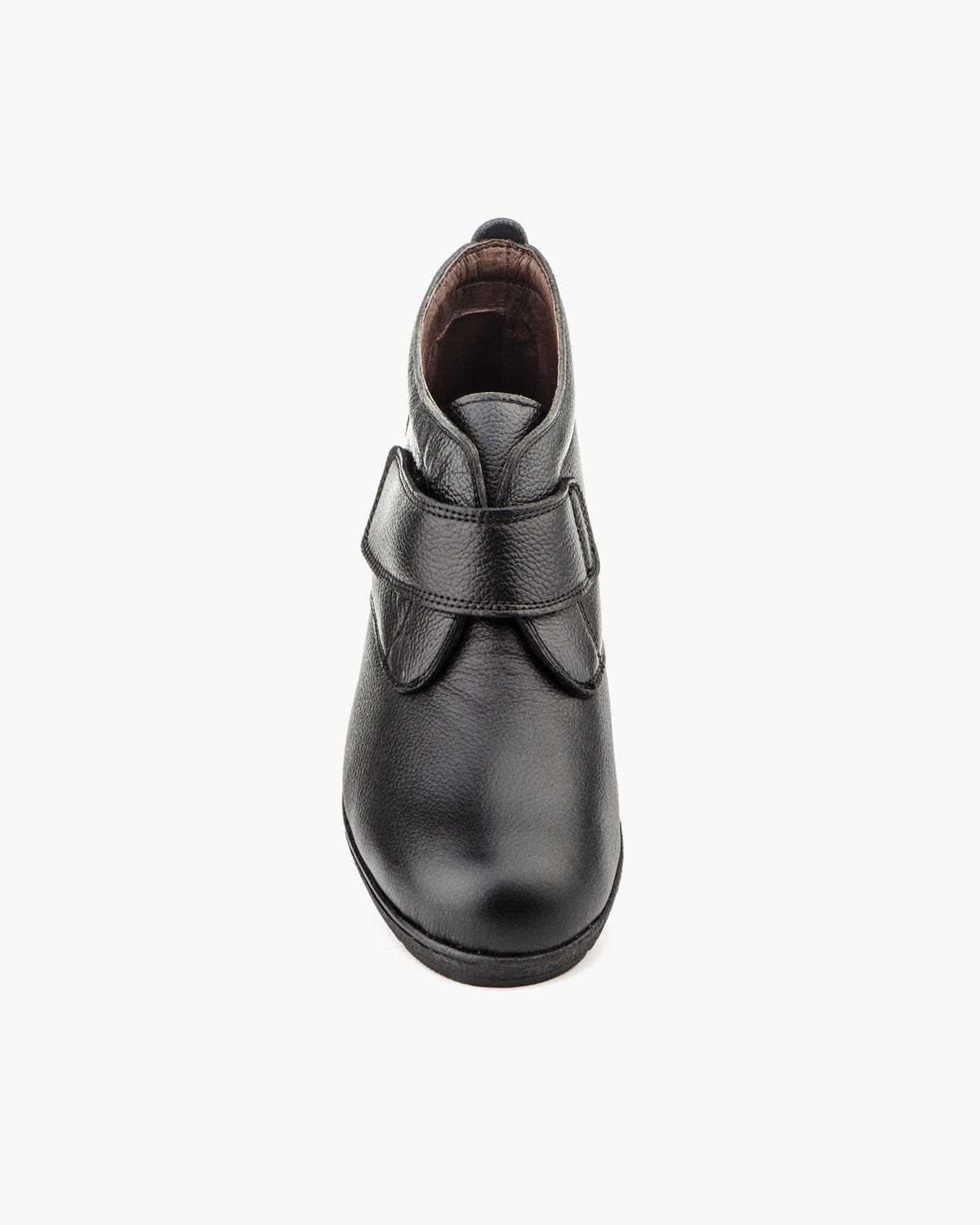 Botines mujer de piel con tacón o plataforma Botín cómodo de invierno y otoño Calzado artesanal de España tipo cuña o camperos en ante y cuero Elegantes e informales - Negro