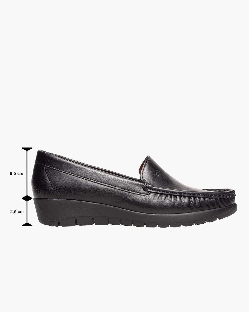 Mocasines para Mujer de Piel cómodos Zapatos clásicos de Vestir y Casual Zapatillas 24 Horas señora Calzado de Verano e Invierno Tipo Penny en Gamuza - Negro