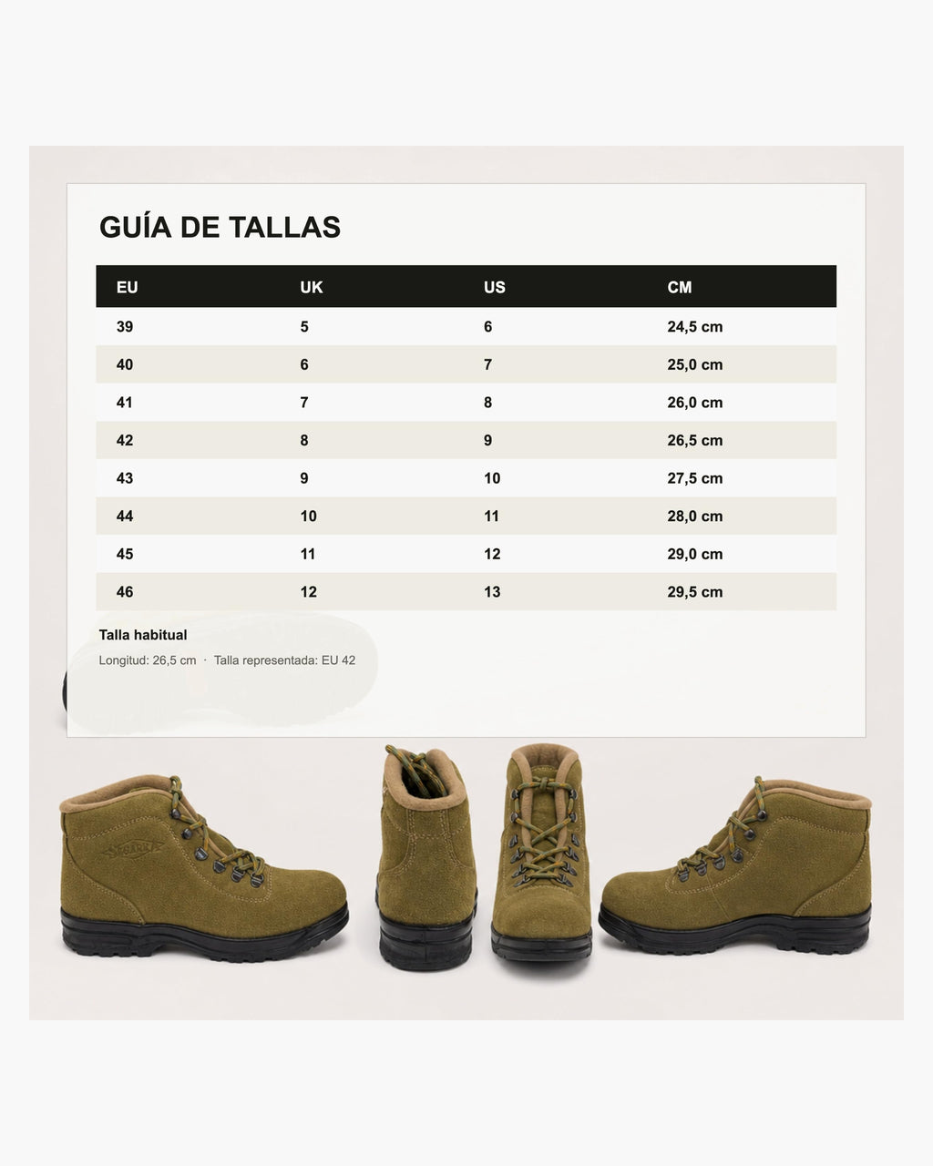 Segarra Botas de Montaña Impermeables de Cuero con Borreguito, Caqui - Kaki