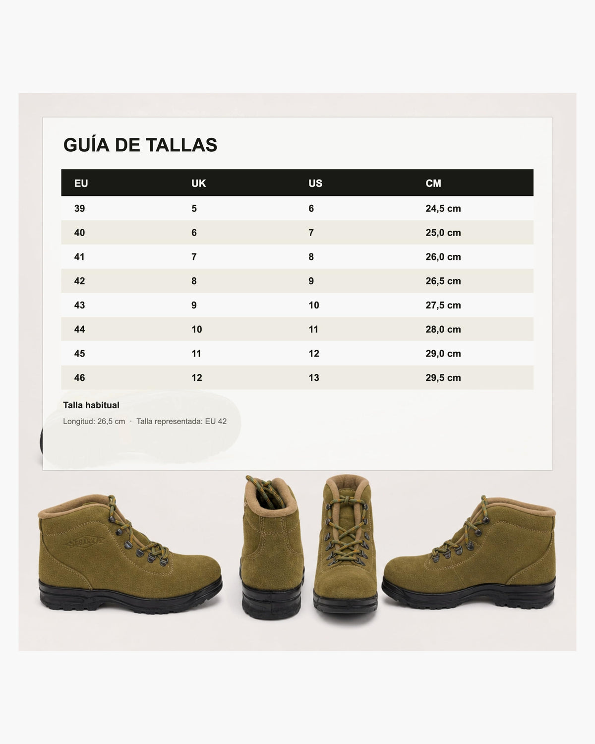 Segarra Botas de Montaña Impermeables de Cuero con Borreguito, Caqui - Kaki
