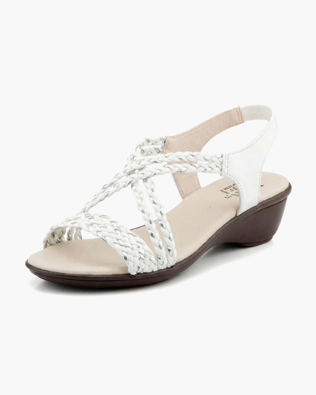 NOESLOMISMO BY DILEMA Sandalias de Mujer Trenzadas con Cuña Baja | Fabricación Artesanal Española con Suela Antideslizante | Calzado Ergonómico de Verano para Caminar sin Dolor - Blanco