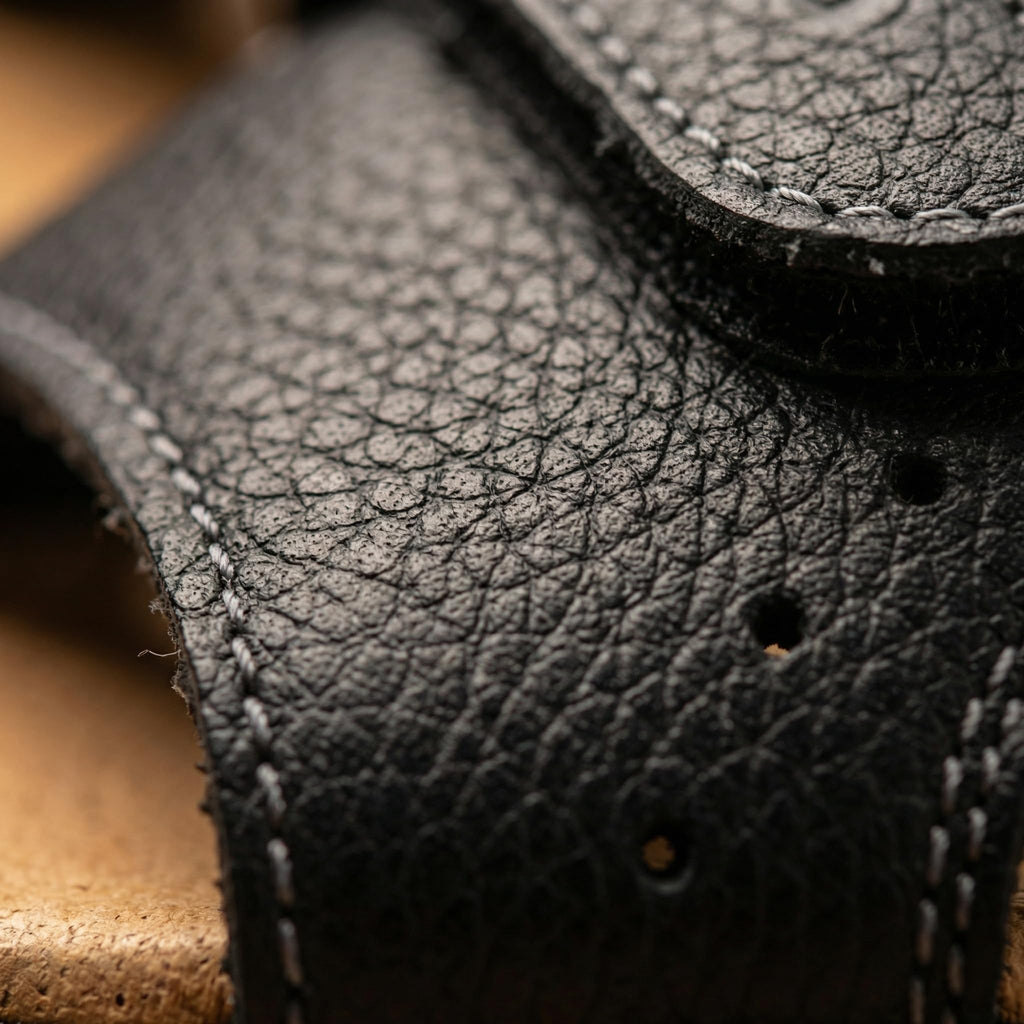 NOESLOMISMO BY DILEMA Sandalias Cangrejeras de Cuero para Hombre | Doble Cierre de Velcro Ajustable | Suela Antideslizante y Ergonómica para Caminatas Urbanas y Verano | Fabricadas en España - Negro